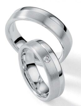 Trauringe Silber 55/01100-060 mit Diamant - Aholming
