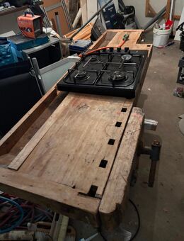 Holzwerkbank mit Kochfeld - Niebüll