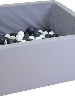 Knorrtoys® Bällebad Soft, Grey, eckig mit 100 Bällen Grey/white, Made in Europe