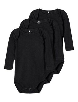 Name It Body NBNBODY 3P LS SOLID NOOS (Packung, 3-tlg)