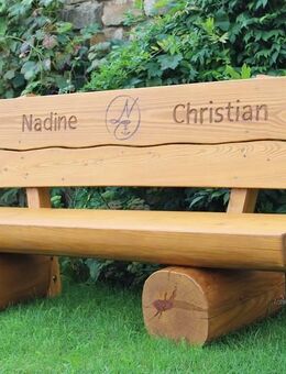 Gartenbank aus Lärche. Holzbank. Hochzeitsgeschenk. Rentnergeschenk. - Steyerberg