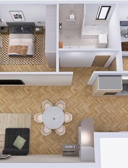 Schön gelegene 3-Zimmer-Wohnung mit Loggia, 2 Stellplätzen und viel Potenzial - Buckenhof