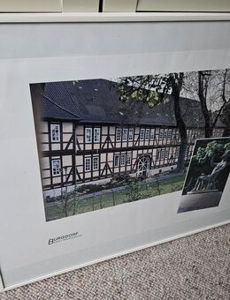 y20) Burgdorfer Schloss & Brunnen Burgdorf Schloß Bild / Photo mit Rahmen - Burgdorf Zentrum