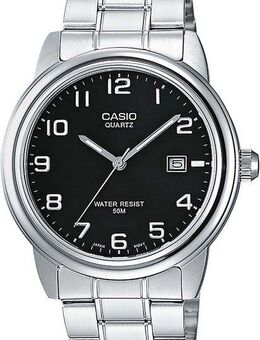 CASIO TIMELESS COLLECTION Quarzuhr MTP-1221A-1AVEG, Armbanduhr, Herrenuhr, Damenuhr, analog, Datum, Edelstahlarmband