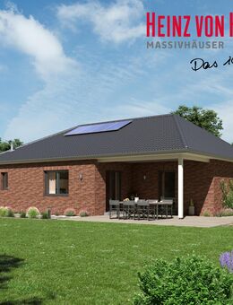 Ihr neues Zuhause! Stilvoller Winkelbungalow mit überdachter Terrasse & 5 Zimmern, 128 m² Wohnfläche auf einem 535 m² großen Grundstück in Drochtersen - Drochtersen