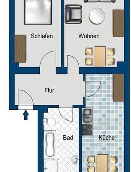 frisch renovierte 2 Zimmer Wohnung in Leipzig Leutzsch - Leipzig