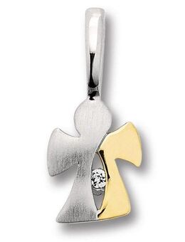 ONE ELEMENT Kettenanhänger Zirkonia Engel Anhänger aus 925 Silber, Damen Silber Schmuck Engel