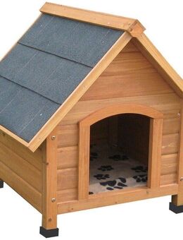 Wetterfeste Hundehütte Hundehaus Massiv aus Holz 70cm hoch Set 76 - Wuppertal