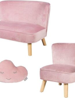 roba® Kindersitzgruppe Lil Sofa, (Set, 3-tlg), bestehend aus Kindersofa, Kindersessel und Dekokissen in Wolkenform