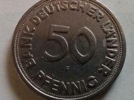 50Pf Pfennig Deutsche Mark Münze 1949 Prägung F - Hamdorf