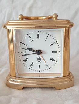 Deutsche Post Tischuhr Kaminuhr DPG Wecker Gold Metall Vintage - Löbau