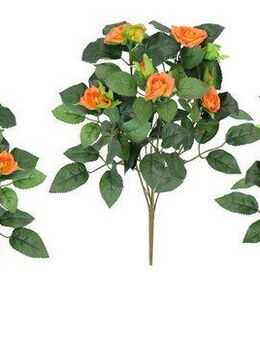 Kunstblume Künstlicher Rosenbusch, I.GE.A., Höhe 34 cm, Kunstrose Blume Strauß Bouquet Rosen Rosenbouquet Wildrose