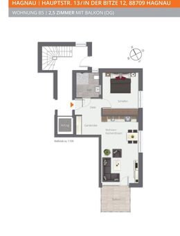 Lichtdurchflutet 2,5-Zimmer-Neubauwohnung im KfW-Effizienzhaus 40 - Hagnau (Bodensee)