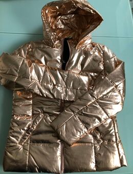 Damen Mädchen Steppjacke Kapuze Kapuzenjacke Metallicoptik Gold Kupfer Rosa (s. Farbe im Bild, ich erkenne leider die genaue Farbe nicht) Wattiert Leicht Leistentaschen Gr. 42 - Albstadt