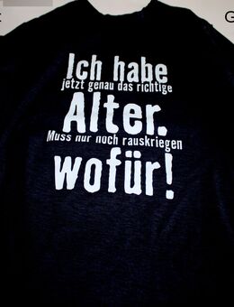 NEUES SCHWARZES HERREN T-SHIRT MIT LUSTIGEM SPRUCH IN weiß#Gr. L - Müllheim