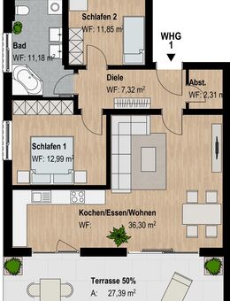 Moderne 3-Zimmer-Neubauwohnung im Erdgeschoss - Abenberg