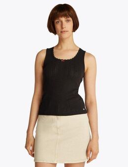 Tommy Jeans Tanktop TJW SLIM POINTELLE TANK TOP mit Spitze, mit Lochmuster