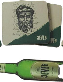 Jever Brauerei - 6 Korkuntersetzer & 1 Flaschenöffner - Doberschütz