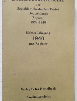 Deutschlandberichte der Sozialdemokratischen Partei Deutschlands (Sopade) Siebter Jahrgang 1940 Register - Grävenwiesbach