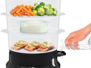 Tefal Dampfgarer Ultracompact, 800 W, 3 Aufsätze, 60-Minuten-Timer, 9-L-Kapazität, Reis-Einsatz, VC2048
