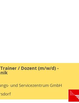 Ausbilder / Trainer / Dozent (m/w/d) - Elektrotechnik - Großröhrsdorf