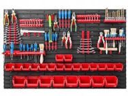 Werkstattregal Werkzeugwand Garage 117x78 cm komplett Set Set234 - Wuppertal