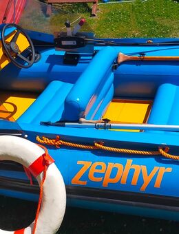Schlauchboot Zephyr 3.6 mit 20 PS Mercury 2 Zyl. 2-takt Außenborder, TOP Zustand - Kahl (Main)
