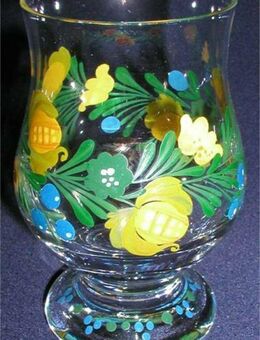 Handbemaltes Glas / Windlicht Höhe 12 cm Durchmesser oben 6 cm - Hamburg Wandsbek