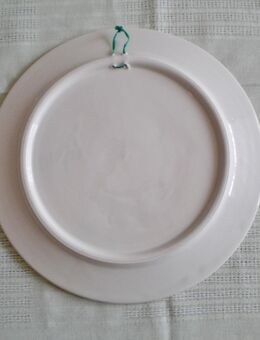 Keramik-Wand-Sammel-Teller,Glasiert,ca. 30 cm,alt - Linnich