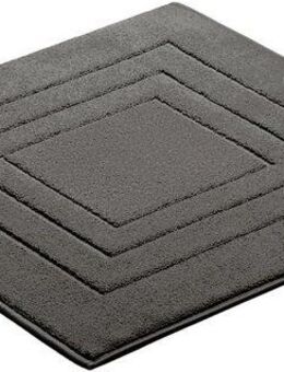 Vossen Badematte Feeling, Höhe 10 mm, beidseitig nutzbar, fußbodenheizungsgeeignet, Baumwolle, quadratisch, Badteppich, Uni-Farben, mit Bordüre, Hoch-Tief Effekt, reine Baumwolle