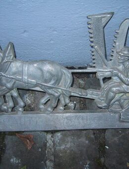 Wandbild, Relief, Kunst, Plastik, Ofenbild, Motivtafel Gusseisen. - Scheer