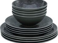 CreaTable Teller-Set Orient Mandala (12-tlg), 4 Personen, Porzellan, Speiseteller, Dessertteller und Schalen im Set