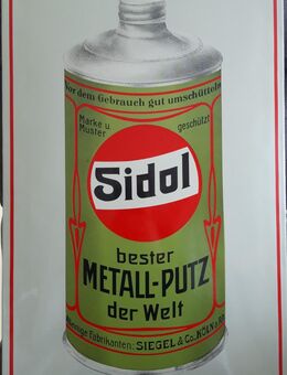 Emaile Schild 56,5 x 33 cm top Zustand Sidol - Regenstauf