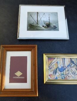 3 Bilderrahmen mit Glas silber gold Holz RIA-Antireflex Deko zusammen 9,- - Flensburg