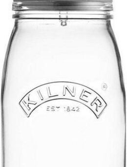 KILNER Fermentationsglas, Glas, Keramik, Silikon, (1-tlg), zum Fermentieren, 3 Liter, mit Rezeptbuch