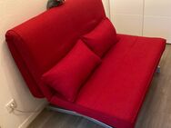 Schlafsofa 2-Sitzer rot gebraucht 190 x 120 cm Top-Zustand - Bottrop