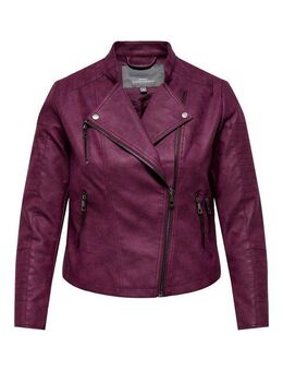 ONLY CARMAKOMA Lederimitatjacke CARAVANA FAUX LEATHER BIKER OTW mit Biker-Details