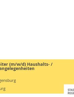 Sachbearbeiter (m/w/d) Haushalts- / Rechnungsangelegenheiten - Regensburg