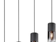 TRIO Leuchten Pendelleuchte ROBIN, ohne Leuchtmittel, Hängelampe 4-flammig, höhenverstellbar, Glasschirme Ø 10 cm, Esszimmer