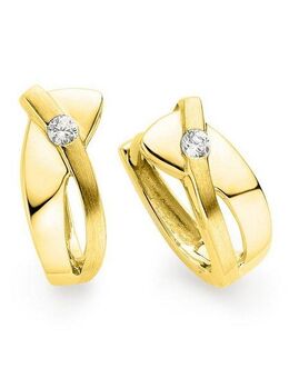 Bruno Banani Paar Creolen Schmuck Geschenk Silber 925 Ohrschmuck Ohrringe, mit Zirkonia (synth)