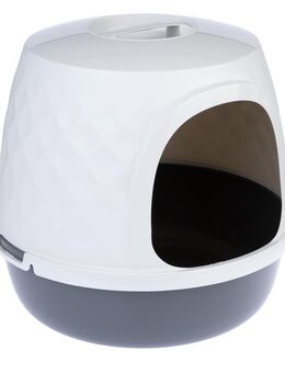 TIAKI Haubentoilette Nebel - dunkelgrau / weiß