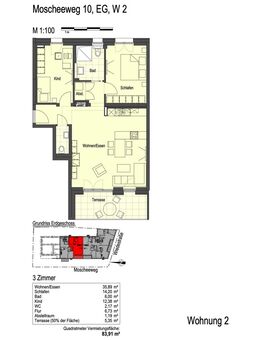 3-Zimmer Erdgeschoss-Wohnung mit Einbauküche! - Würzburg