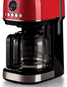 Ariete Filterkaffeemaschine 1396R Moderna rot,1,5 L mit Timer, Programmwahl und Warmhaltefunktion, Permanentfilter