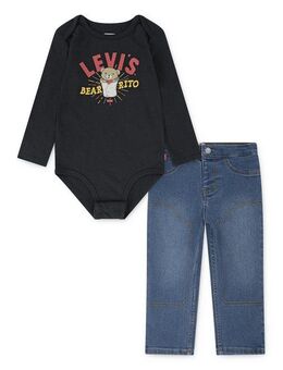 Levi's® Kids Body & Hose LVB BEARRITO DENIM SET (Set, 2-tlg) mit lustigem Print