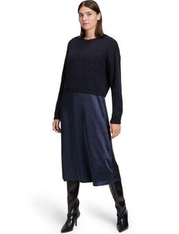 Vera Mont Druckkleid Damen Casual-Kleid zweiteilig Materialmix