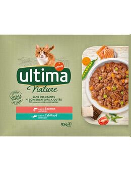 Ultima Cat Nature 12 x 85 g - Lachs & Kabeljau