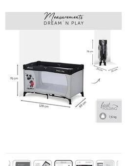 Verkaufe Nagel neues kinderbett reise bett der Marke Hauck Dream N Play Mickey Stars - Dornstetten