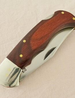 Wunderschönes HERBERTZ Taschenmesser. *NEU* SEHR handliches Sportmesser. Länge offen: 16,5 cm, geschlossen: 9,5 cm. Griff-Schalen Holz. Liegt sehr angenehm in der Hand - ideale Grösse ! Outdoor Wander Messer Edelstahl-Klinge Campingmesser Klappmeser - Bad Oeynhausen
