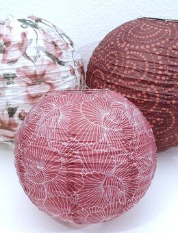 3x Laterne | Lampion | Lampenschirm, Papier, Ø 28 + 36cm ✮NEU✮ - Dresden