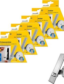SCHELLENBERG Einlass-Gurtwickler für das Rollladensystem Maxi, Lochabstand 16 cm, Unterputz-Montage, Gurtbreite 23 mm, Set, 5-tlg., für Rollladengurte mit 23 mm Breite